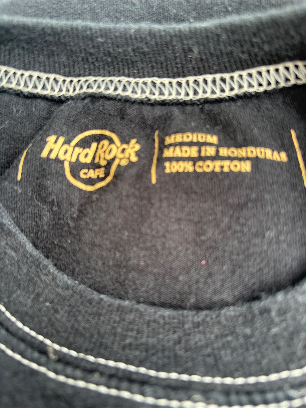 Y2K Rocker Graphic Tee Black - Hard Rock Cafe Los Angeles Guitar Roses - M - Picture 5 of 5